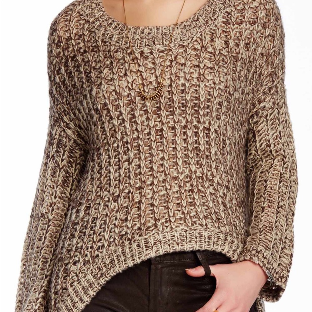 Knit high low sweater